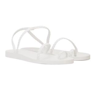 Ancient Greek white Eleftheria braided jelly sandals - size 38